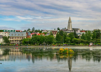 iceland capital region reykjavik skyline summer rth