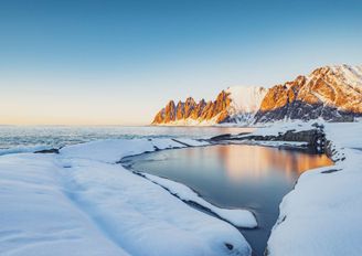 Sunset over Okshornan, Senja