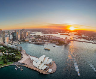 australia new south wales sydney harbour sunset dnsw