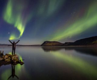iceland south west thinvellir aurora figure rth