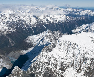 new zealand west coast aerial view over fox glacier twc