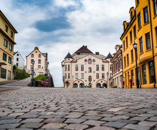 norway fjords alesund city centre street view istk