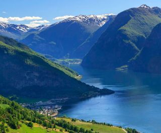 norway fjords flam summer view aurlandsfjord vflm ja