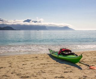 norway lofoten kayak on haukland beach istk