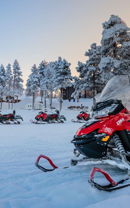 finnish lapland inari snowmobiles