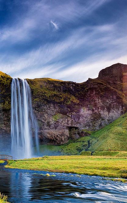 Iceland holidays - visit Seljalandsfoss in the south west