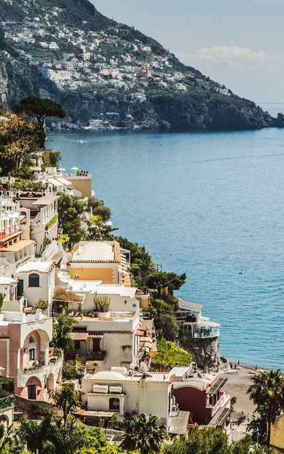 italy looking across amalfi coast and positano istk