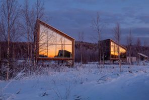 arctic bath land suites cabins sunset anders blomqvist