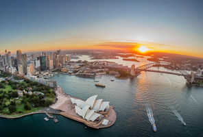 australia new south wales sydney harbour sunset dnsw