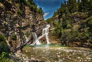 canada alberta waterton lakes waterfall istk