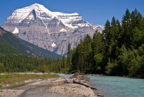 canada british columbia mt robson with river istk