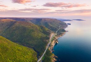 canada nova scotia cabot trail aerial view istk