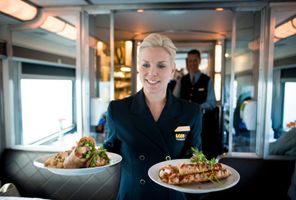 canada via rail onboard restaurant service vr