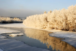 canada yukon river winter istk