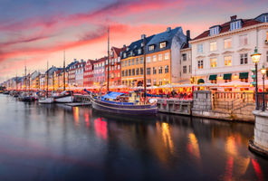 denmark copenhagen nyhavn canal sunset istk