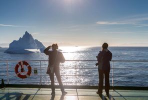 east greenland scoresbysund iceberg view from deck rth