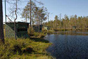 eastern finland hides on the lakeshore as