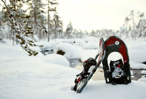 finland snowshoes snow