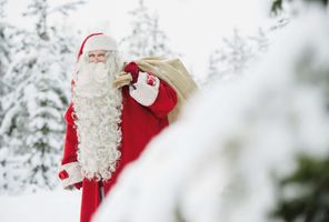 finland santa claus with sack in lapland2 vf