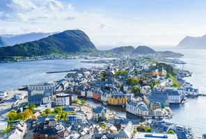 fjord norway alesund aerial view istk