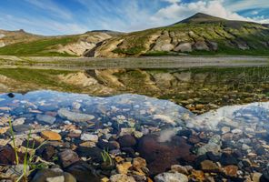 iceland east fjords borgarfjordur eystri rhyolite mountains reflection rth