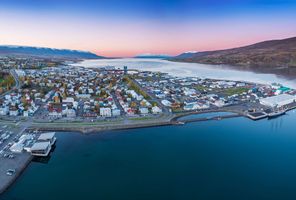 iceland north akureyri view along eyjafjordur rth