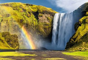 iceland south west skogafoss rainbow istk