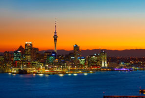 new zealand auckland skyline at night tnz