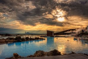 north iceland myvatn nature baths evening sun rth