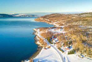 northern norway aerial view over malangsfjord gt