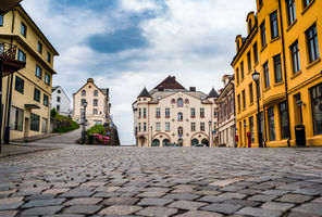 norway fjords alesund city centre street view istk