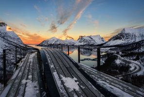 norway senja bergsbotn viewpoint in winter istk