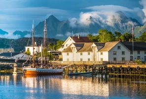 norway svolvaer old harbour lofoten istk