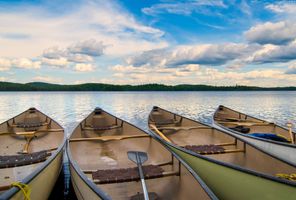 Canoes in Algonquin Provincial Park