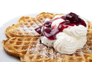 scandi food waffles and cream istk