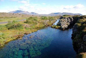 south west iceland thingvellir fissure summer astk