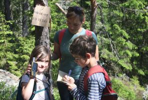 sweden varmland family hiking with gps coordinates wtrwld