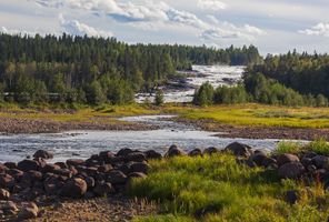 swedish lapland storforsen waterfall astk