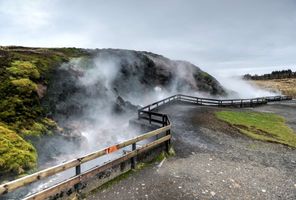 west iceland deildartunguhver hot spring area doll