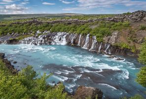 west iceland hraunfossar view rth