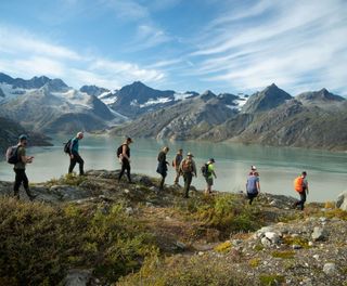 Hiking overlooking Alaska's Inside Passage