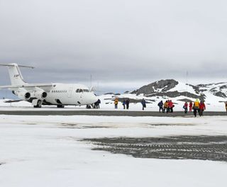 antarctica king george island fly in