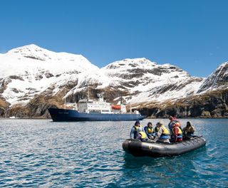 antarctica south georgia zodiac and ship right whale bay markjones aurexped