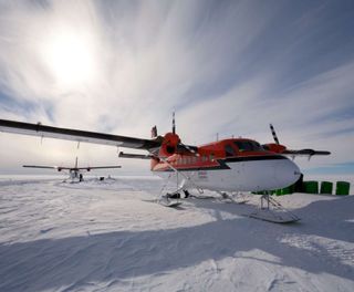 antarctica south pole twin otter aircraft ani