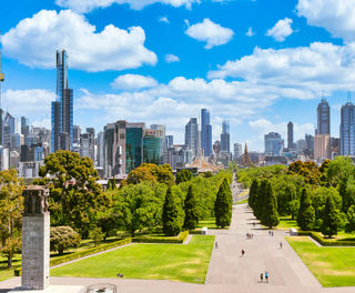 australia melbourne city from war memorial istk