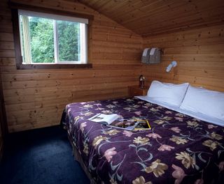 british columbia great bear lodge cabin interior