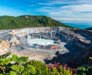 costa rica poas volcano in sunshine istk