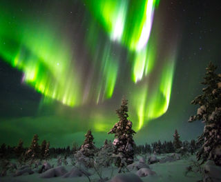 finland lapland aurora over saariselka region istk