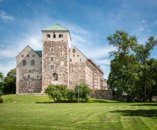 finland turku castle on sunny day astk