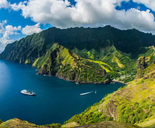 french polynesia marquesas bay view aran